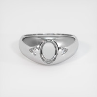 14K White Gold Men's Ring Setting Image