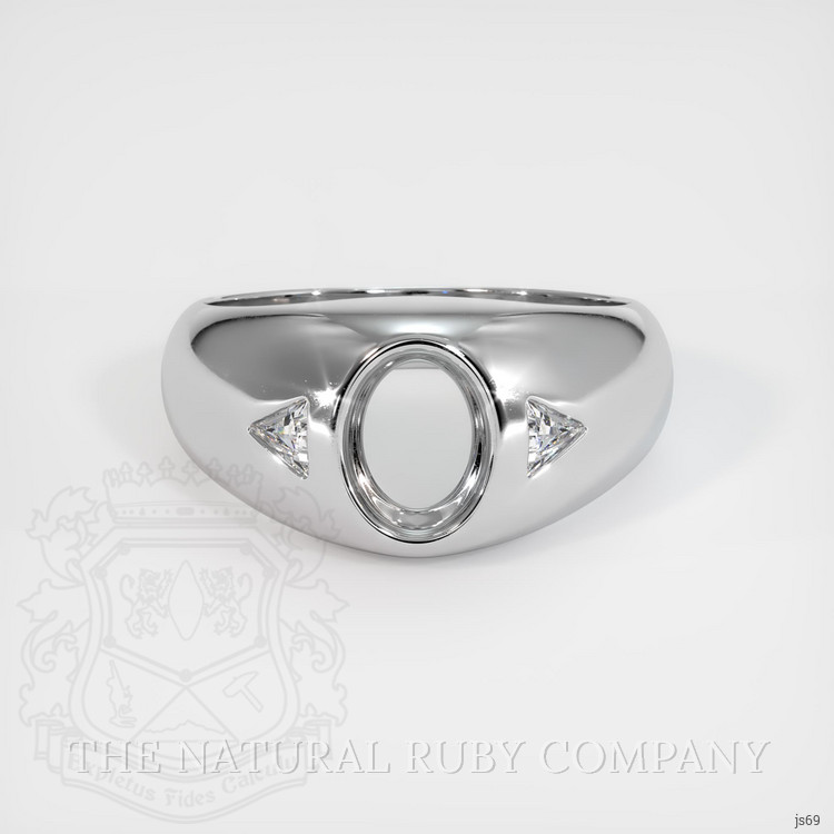 14K White Gold Men's Ring Setting