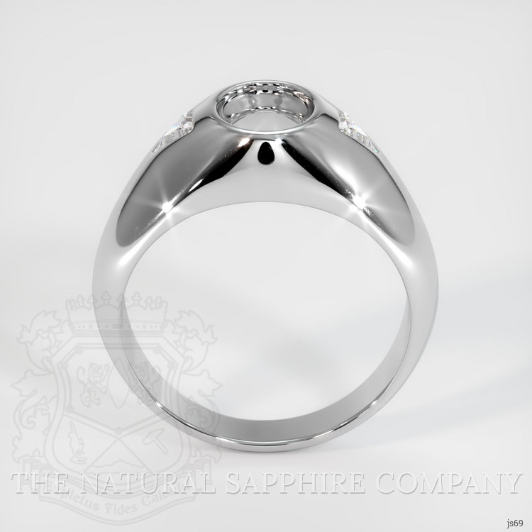 14K White Gold Men's Ring Setting
