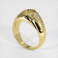 18K Yellow Gold Men's Ring Setting Image