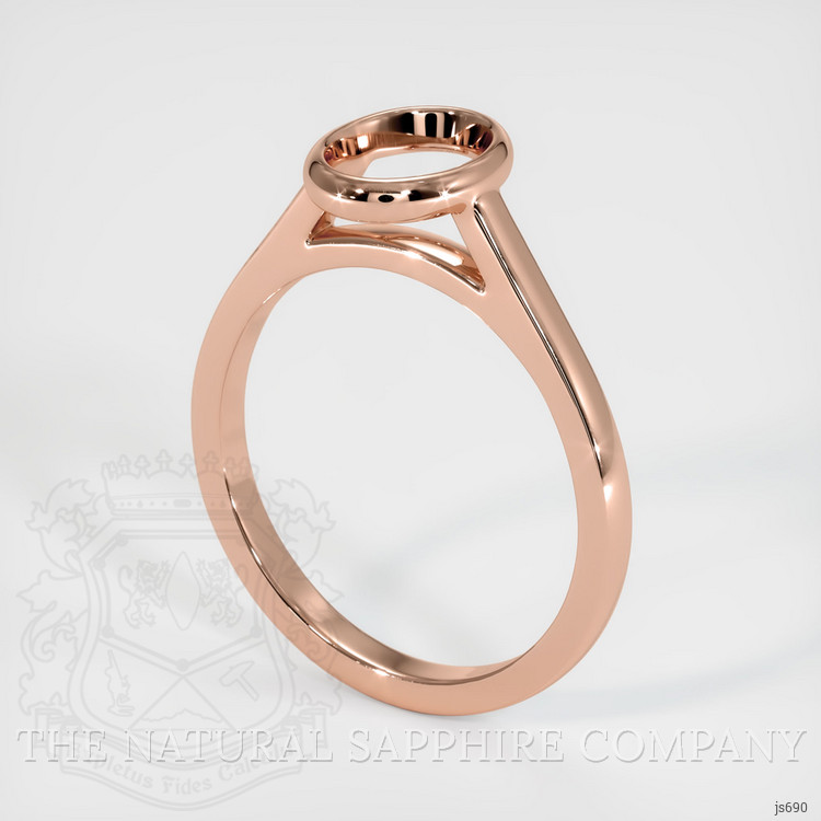 14K Rose Gold Bezel Ring Setting