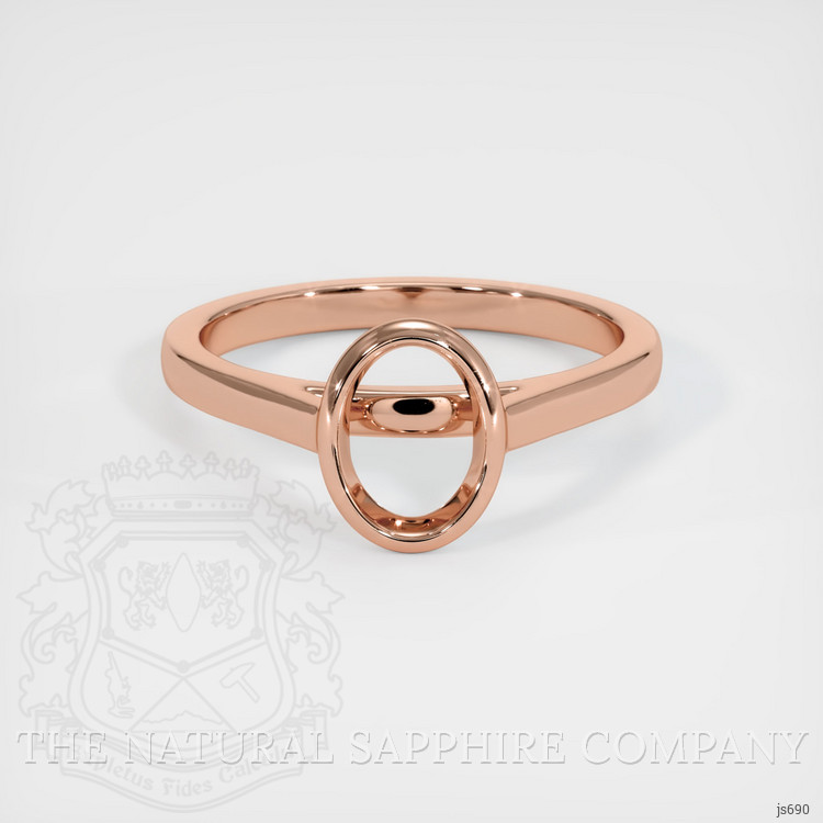 14K Rose Gold Bezel Ring Setting