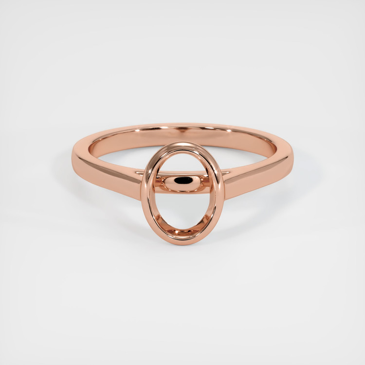 14K Rose Gold Bezel Ring Setting