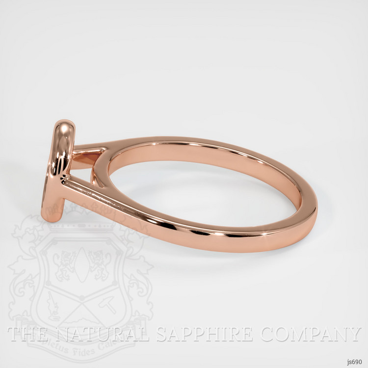 14K Rose Gold Bezel Ring Setting