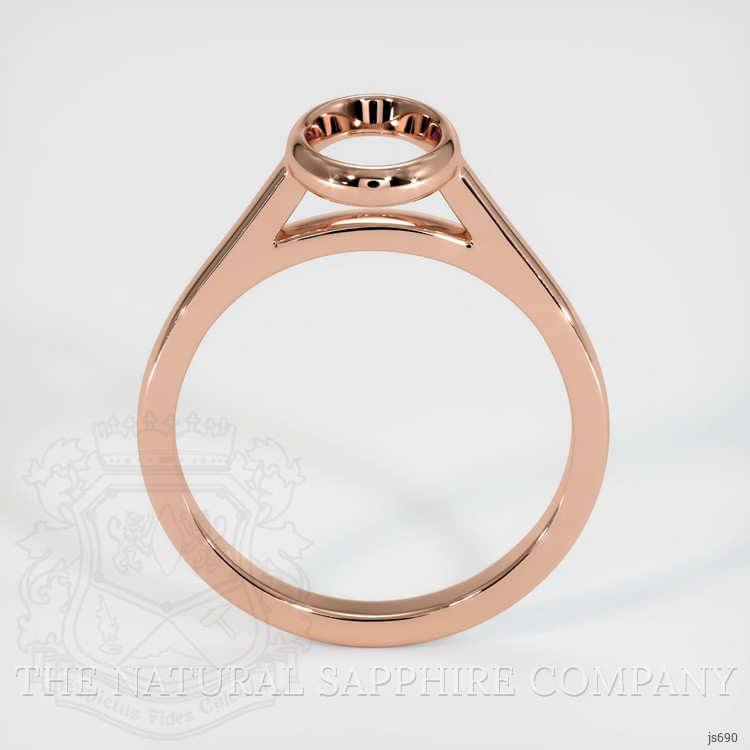 14K Rose Gold Bezel Ring Setting