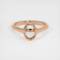18K Rose Gold Bezel Ring Setting Image