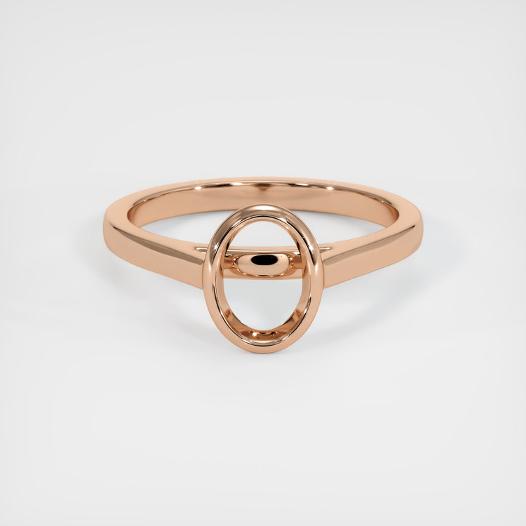 18K Rose Gold Bezel Ring Setting