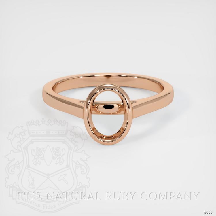 18K Rose Gold Bezel Ring Setting