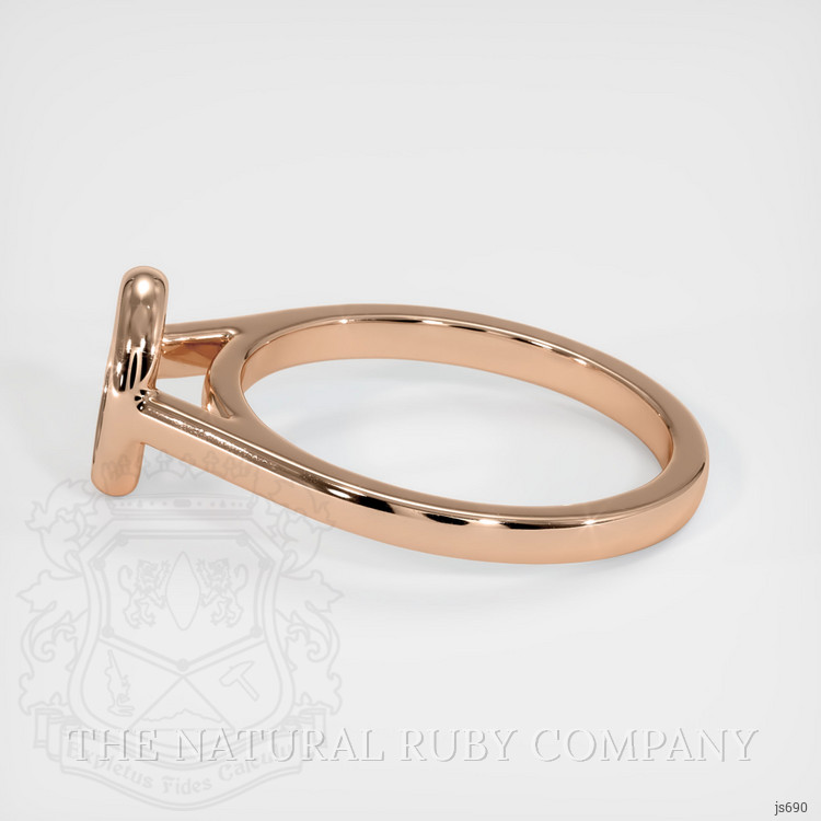 18K Rose Gold Bezel Ring Setting