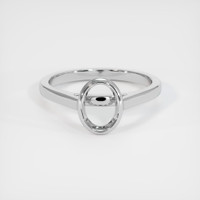 14K White Gold Bezel Ring Setting Image