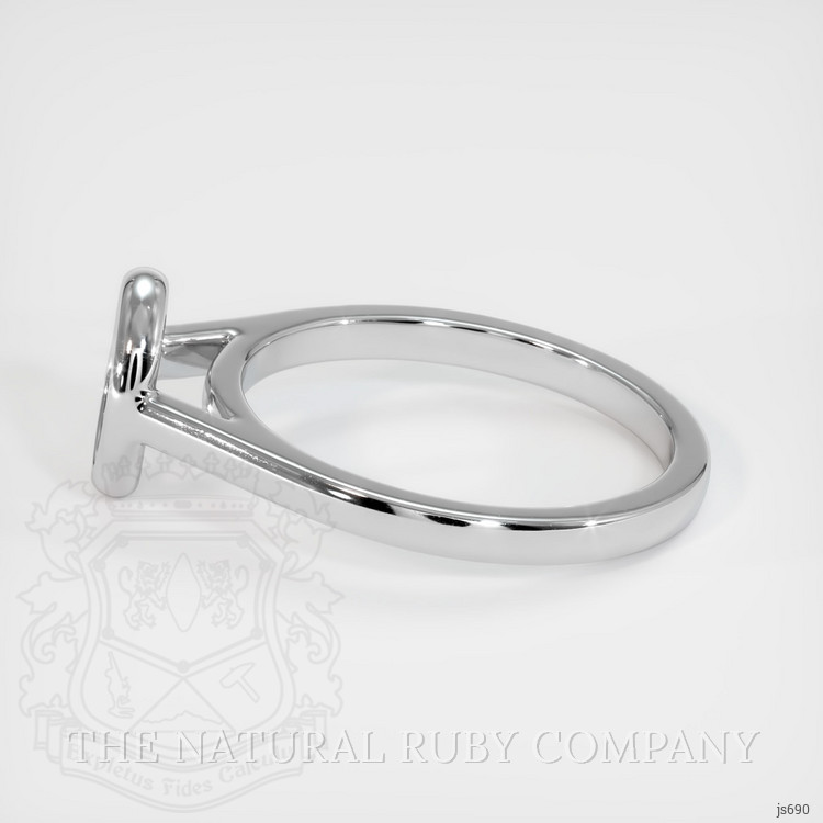 14K White Gold Bezel Ring Setting