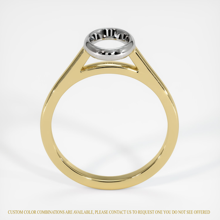 14K White & Yellow Bezel Ring Setting