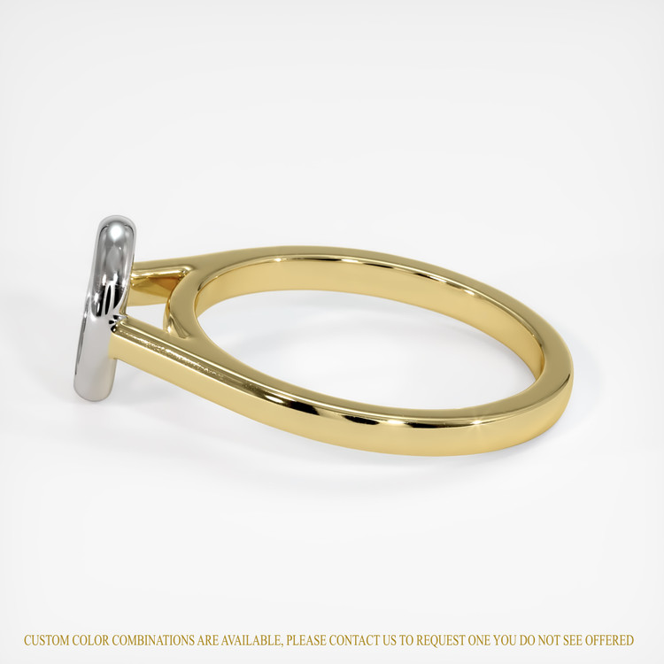 18K White & Yellow Bezel Ring Setting