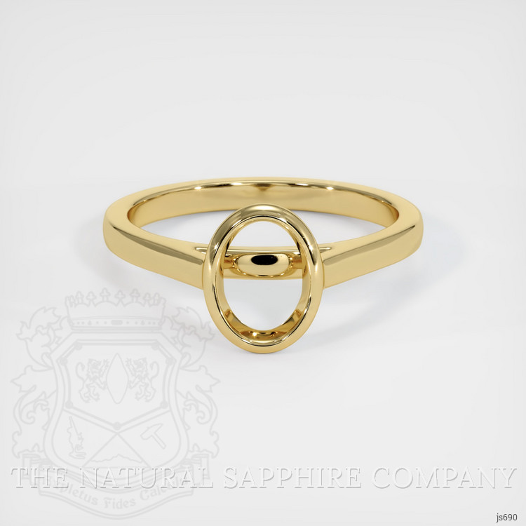 14K Yellow Gold Bezel Ring Setting