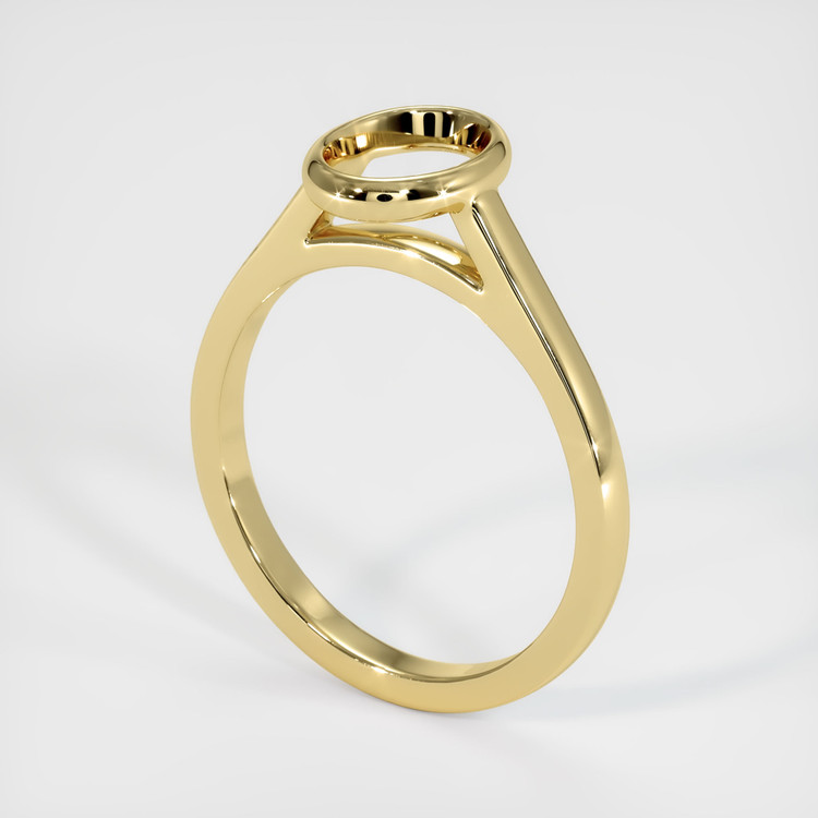 18K Yellow Gold Bezel Ring Setting