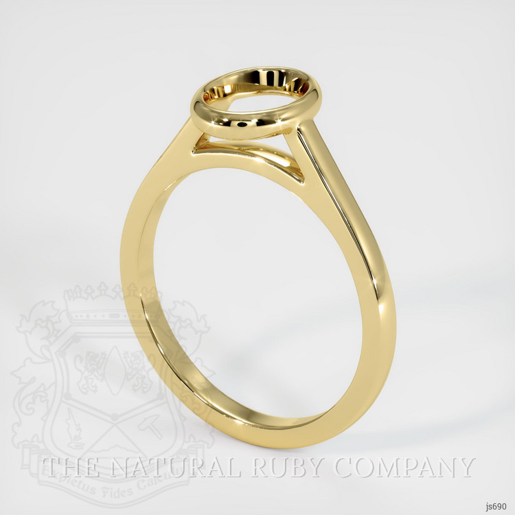 18K Yellow Gold Bezel Ring Setting