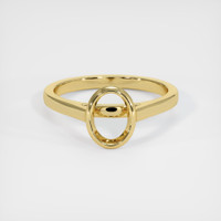 18K Yellow Gold Bezel Ring Setting Image