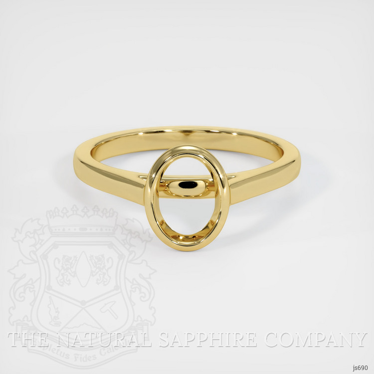18K Yellow Gold Bezel Ring Setting