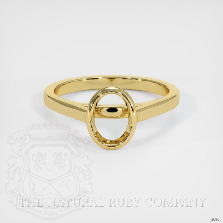 18K Yellow Gold Bezel Ring Setting