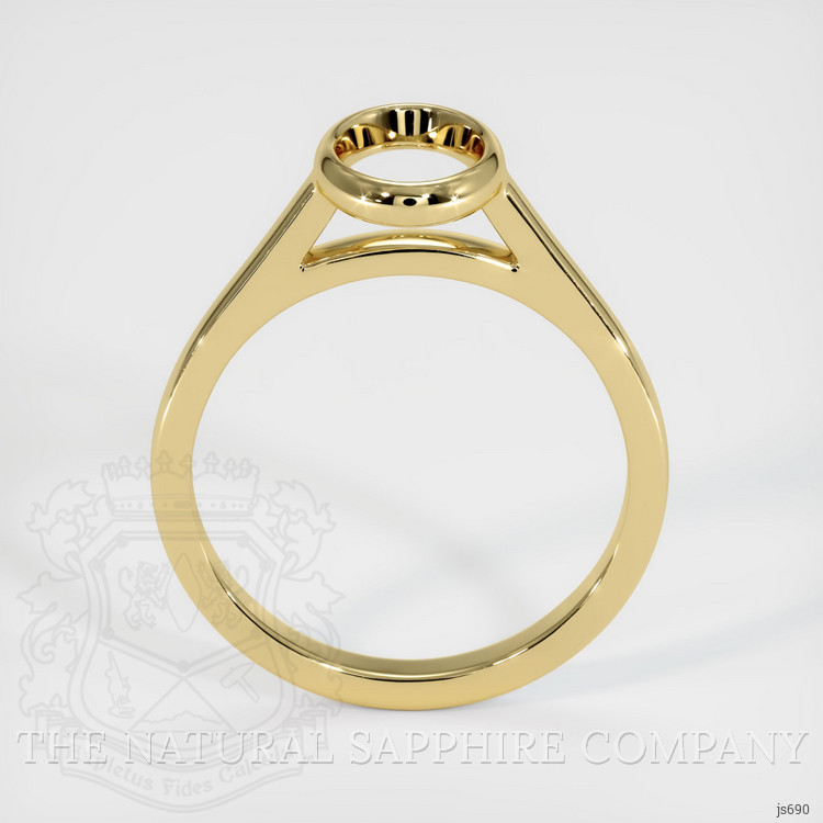 18K Yellow Gold Bezel Ring Setting