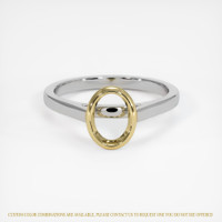 14K Yellow & White Bezel Ring Setting Image