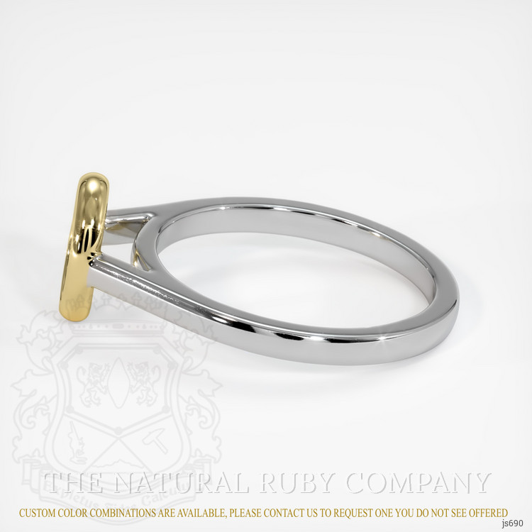 14K Yellow & White Bezel Ring Setting