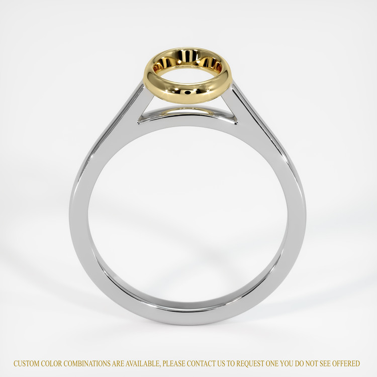 14K Yellow & White Bezel Ring Setting