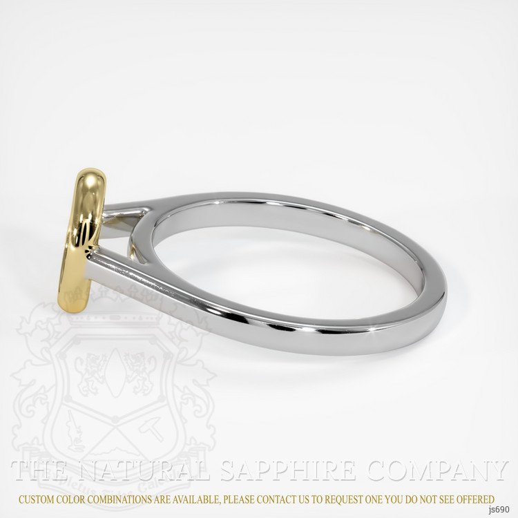 18K Yellow & White Bezel Ring Setting