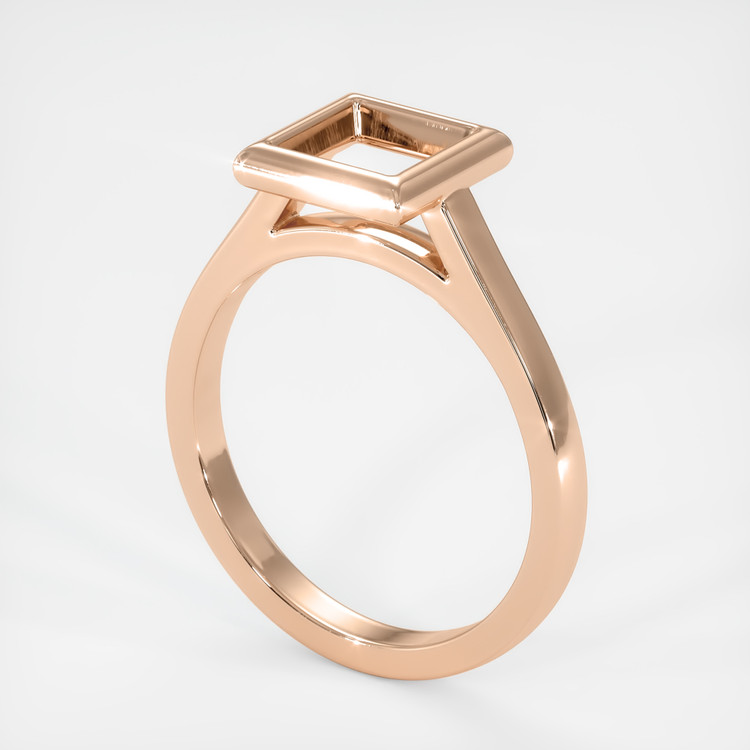 14K Rose Gold Bezel Ring Setting