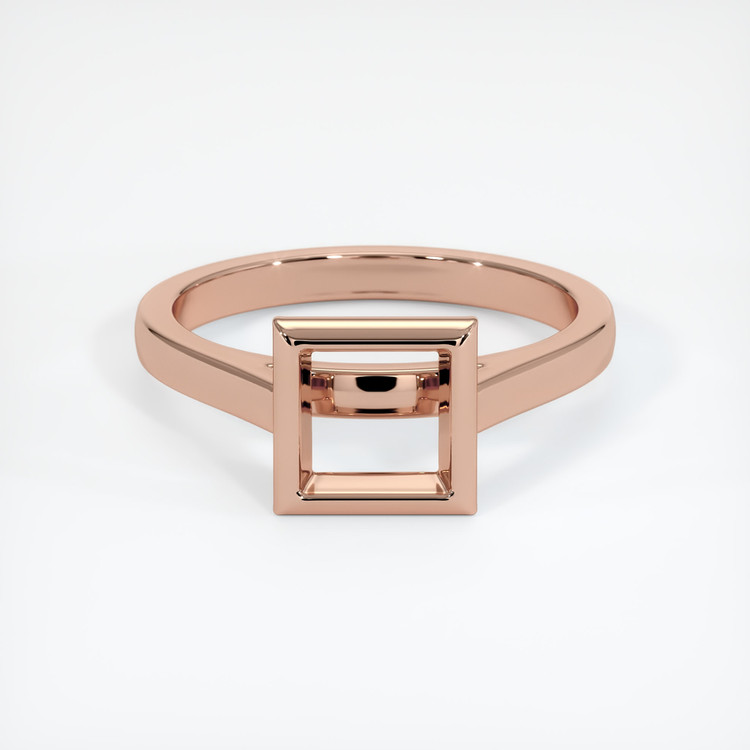 14K Rose Gold Bezel Ring Setting