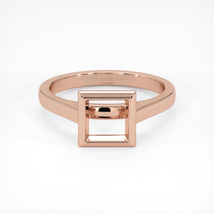 14K Rose Gold Bezel Ring Setting