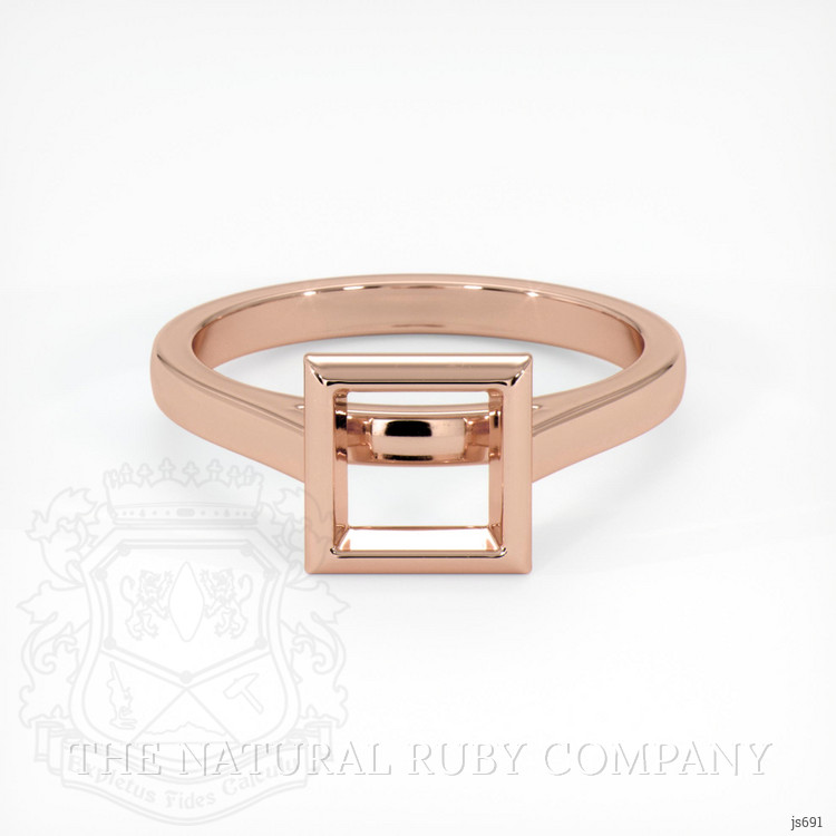 14K Rose Gold Bezel Ring Setting