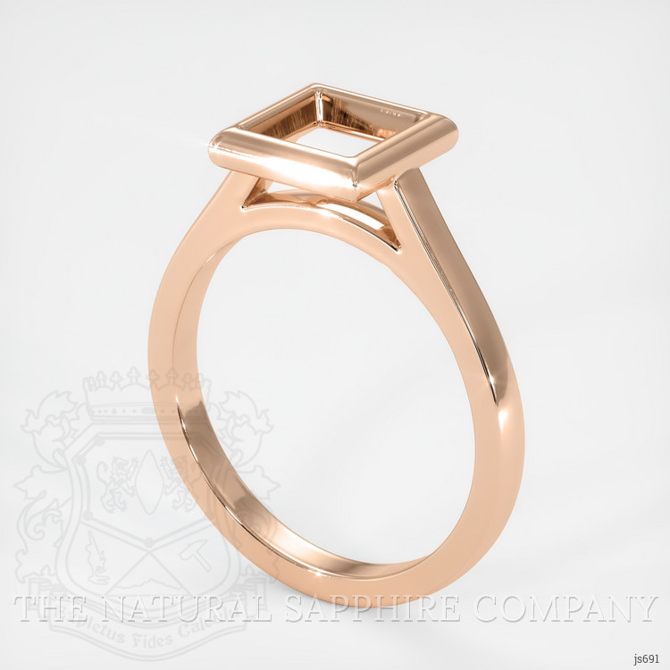 18K Rose Gold Bezel Ring Setting
