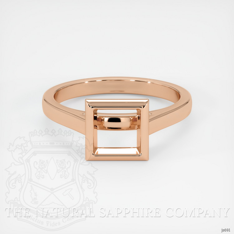 18K Rose Gold Bezel Ring Setting