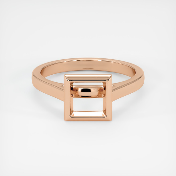18K Rose Gold Bezel Ring Setting