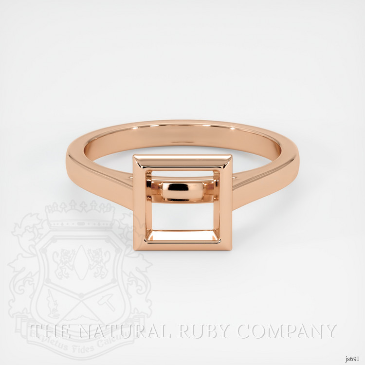 18K Rose Gold Bezel Ring Setting