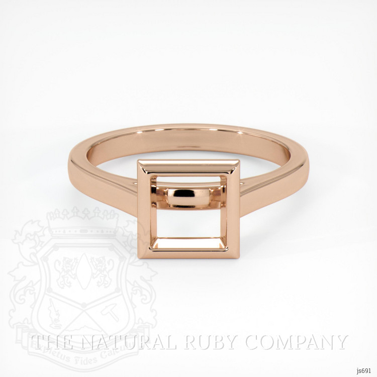 18K Rose Gold Bezel Ring Setting