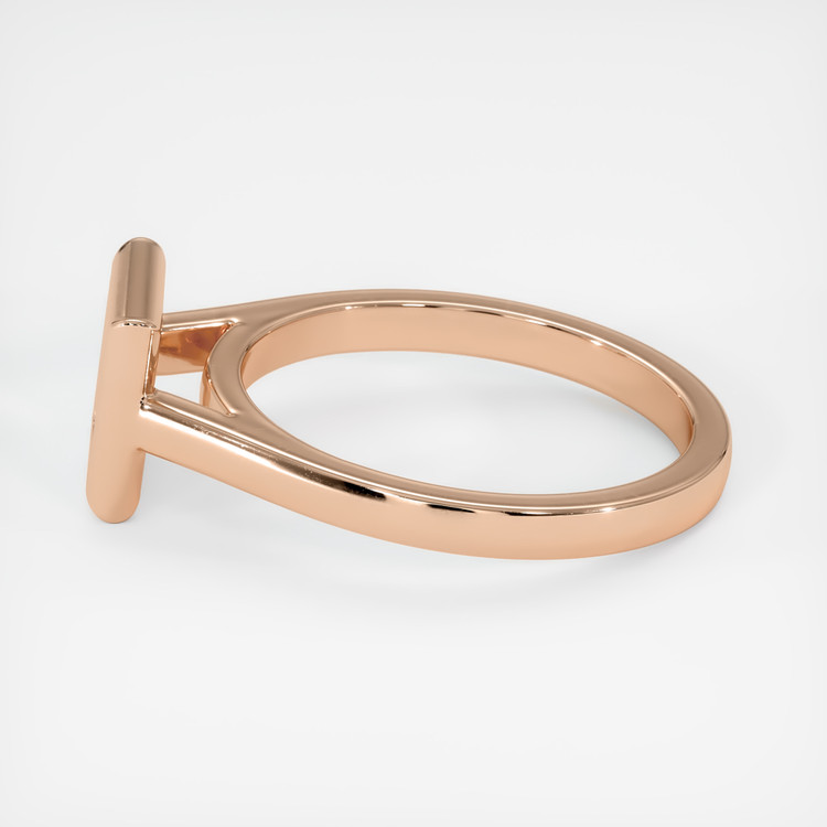 18K Rose Gold Bezel Ring Setting