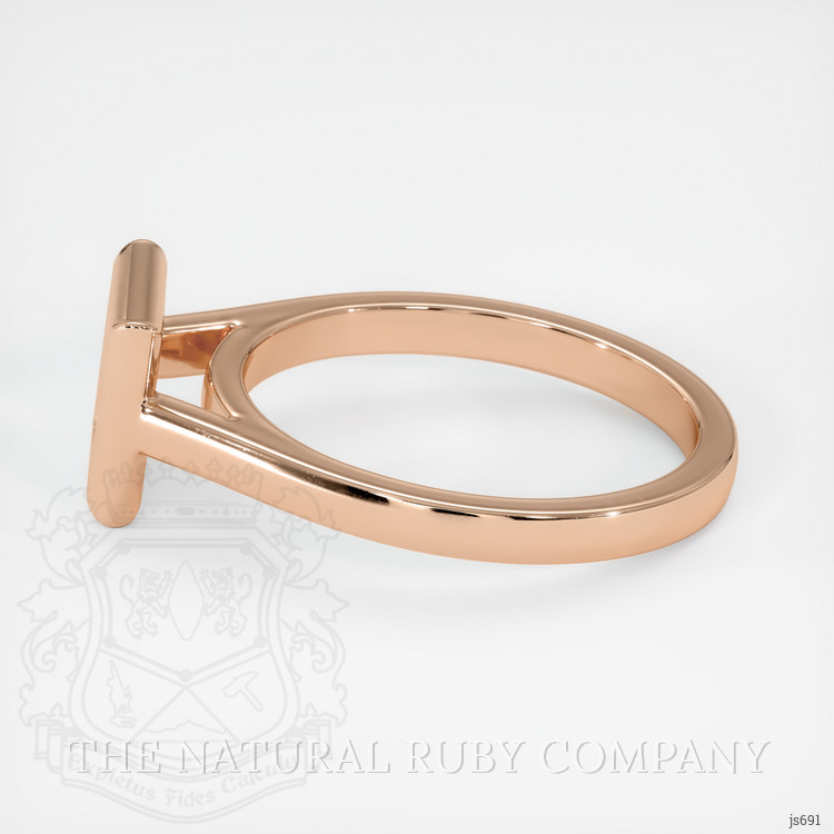 18K Rose Gold Bezel Ring Setting