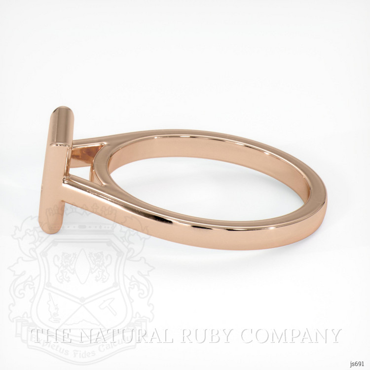 18K Rose Gold Bezel Ring Setting