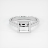 14K White Gold Bezel Ring Setting Image
