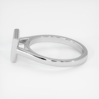 14K White Gold Bezel Ring Setting Image