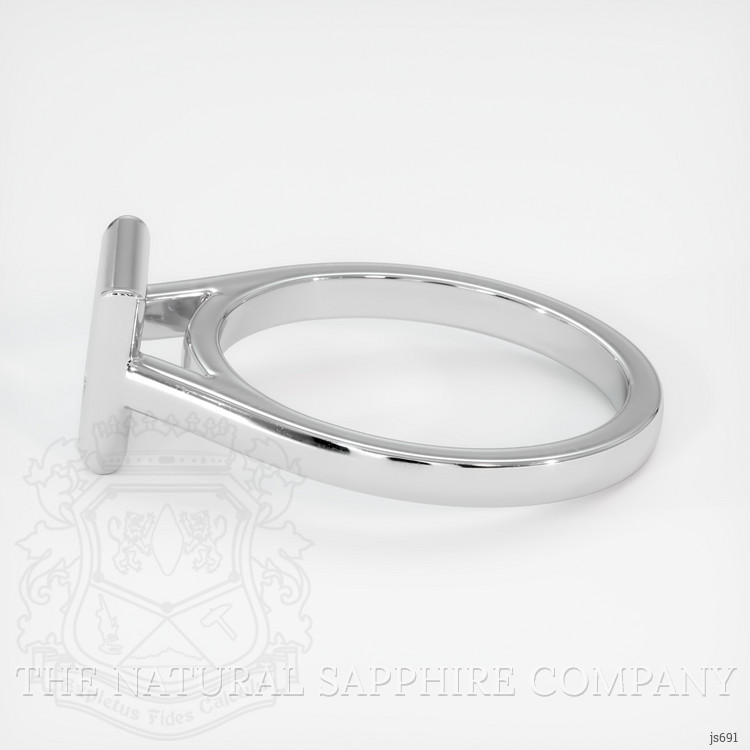 14K White Gold Bezel Ring Setting