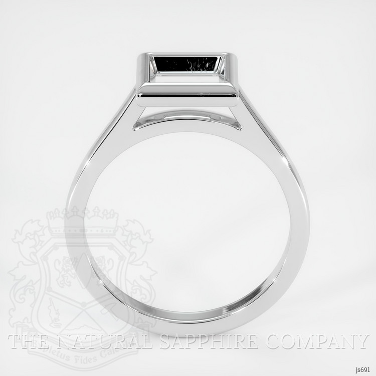 14K White Gold Bezel Ring Setting