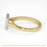 14K White & Yellow Bezel Ring Setting Image