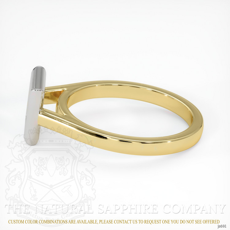 14K White & Yellow Bezel Ring Setting