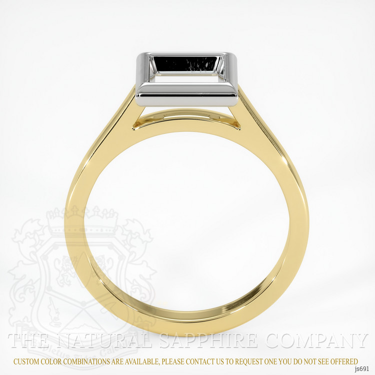 14K White & Yellow Bezel Ring Setting