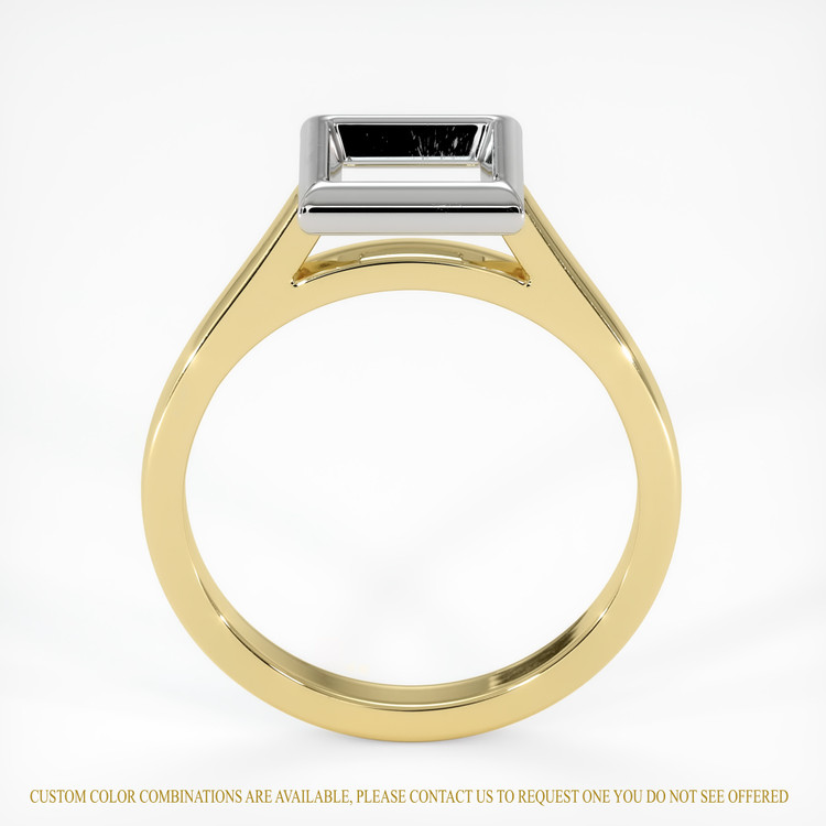 14K White & Yellow Bezel Ring Setting