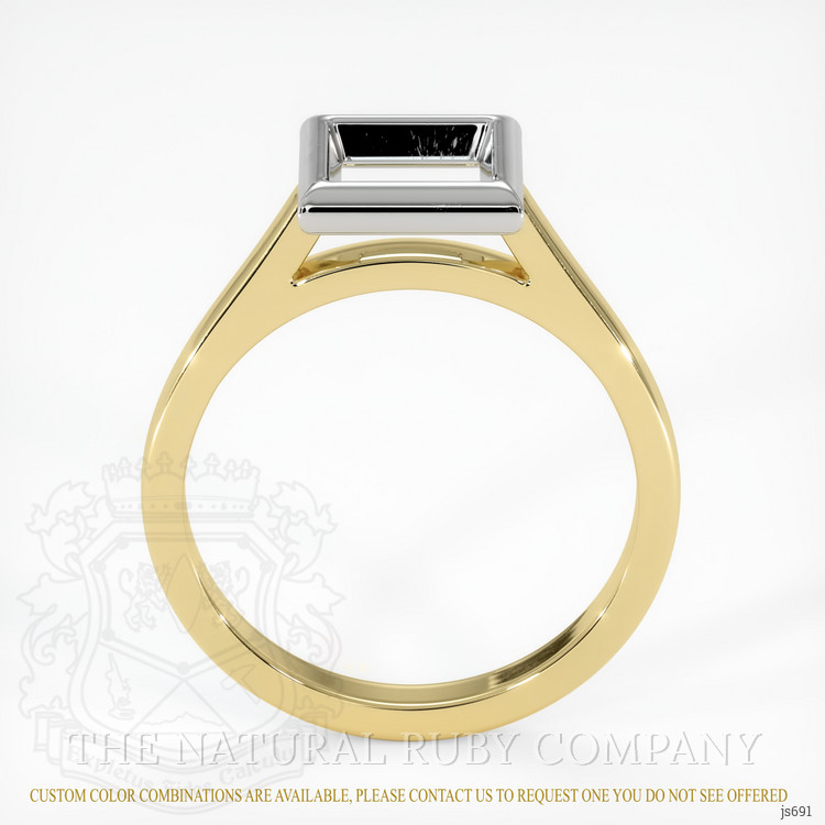 14K White & Yellow Bezel Ring Setting