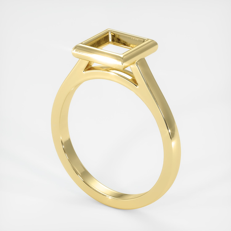 10K Yellow Gold Bezel Ring Setting